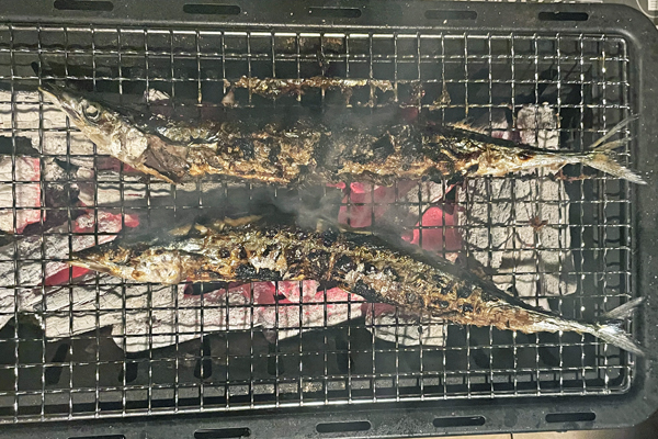 食欲の秋/サンマ/七輪/BBQ/木の家/新越建設/工務店/鹿屋/大隅/志布志